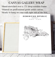 
              Dominican Republic Scandinavian Style Map Print 
            