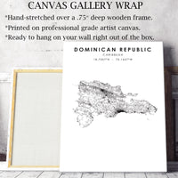Dominican Republic Scandinavian Style Map Print 
