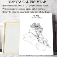 Iraq Scandinavian Style Map Print 