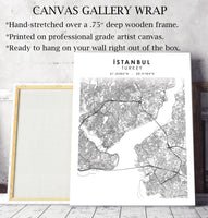 
              Istanbul, Turkey Scandinavian Style Map Print 
            