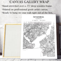 Istanbul, Turkey Scandinavian Style Map Print 