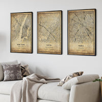 
              Tustin, California Vintage Style Map Print 
            