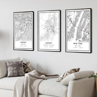 
              Sudbury, Ontario Modern Style Map Print 
            
