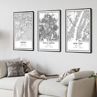 
              Kuala Lumpur, Malaysia Modern Style Map Print
            