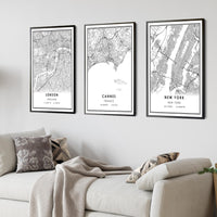 
              Cannes, France Modern Style Map Print
            