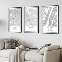 
              Bexley, Ohio Modern Map Print 
            