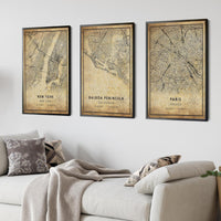 
              Balboa Peninsula, California Vintage Style Map Print 
            