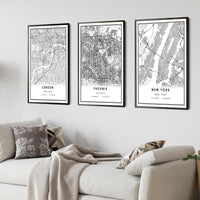 
              Phoenix, Arizona Modern Map Print 
            