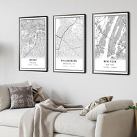 Williamsburg, Brooklyn Modern Map Print