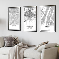 
              Ulaanbaatar, Mongolia Modern Style Map Print 
            