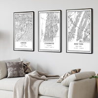 
              Clearwater, Florida Modern Map Print 
            
