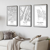
              New York, New York Modern Map Print 
            