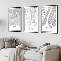 
               East Greenwich, Rhode Island Modern Map Print 
            