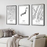 
              Japan, Asia Modern Style Map Print 
            