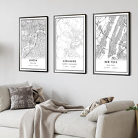 
              Godalming, Surrey England Modern Style Map Print 
            