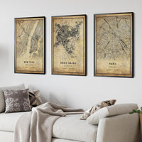 
              Addis Ababa, Ethiopia Vintage Style Map Print 
            