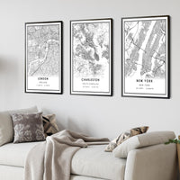 
              Charleston, South Carolina Modern Map Print 
            