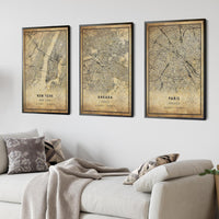 
              Ankara, Turkey Vintage Style Map Print 
            