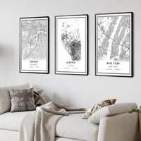 
              Alberta, Canada Modern Style Map Print 
            