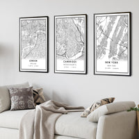 
              Cambridge, Massachusetts Modern Map Print 
            