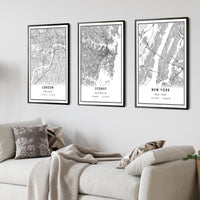 
              Sydney, Australia Modern Style Map Print 
            