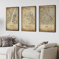 
              Bentonville, Arkansas Vintage Style Map Print 
            