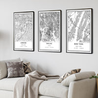 
              Dallas, Texas Modern Map Print 
            