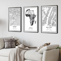 
              Africa Modern Style Map Print 
            
