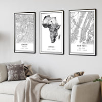 
              Africa Modern Style Map Print 
            