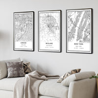 
              Midland, Michigan Modern Map Print 
            
