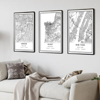 
              Beirut, Lebanon Modern Style Map Print 
            