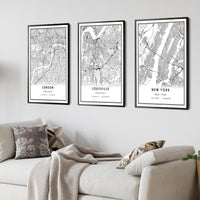 
              Louisville, Kentucky Modern Map Print 
            