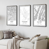 Chestertown, Maryland Modern Map Print 