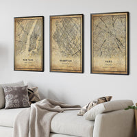 
              Brampton, Ontario Vintage Style Map Print 
            