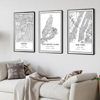 
              Cape Breton Island, Nova Scotia Modern Style Map Print
            