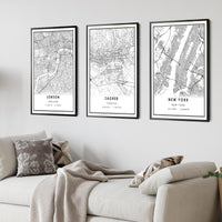 
              Zagreb, Croatia Modern Style Map Print
            