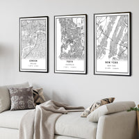 
              Perth, Australia Modern Style Map Print
            