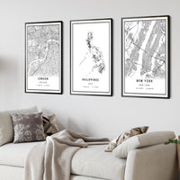 
              Philippines, Asia Modern Style Map Print 
            