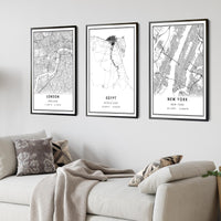 
              Egypt, Middle East Modern Style Map Print 
            