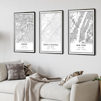 
              North Plainfield, New Jersey Modern Map Print 
            