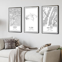 St. John, Caribbean Modern Map Print 