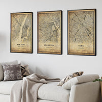 
              Arlington, Virginia Vintage Style Map Print 
            