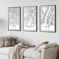 
              North Brunswick, New Jersey Modern Map Print 
            