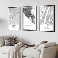 
              Orange County, California Modern Map Print 
            