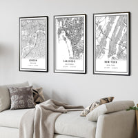 
              San Diego, California Modern Map Print 
            