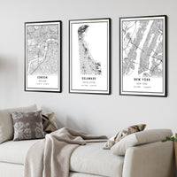 
              Delaware, United States Modern Style Map Print 
            