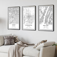 
              Bloomington, Indiana Modern Map Print 
            