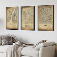 
              Camden, New Jersey Vintage Style Map Print 
            