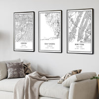
              Gulf Shores, Alabama Modern Map Print 
            