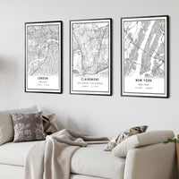 
              Clairemont, San Diego , California Modern Map Print 
            